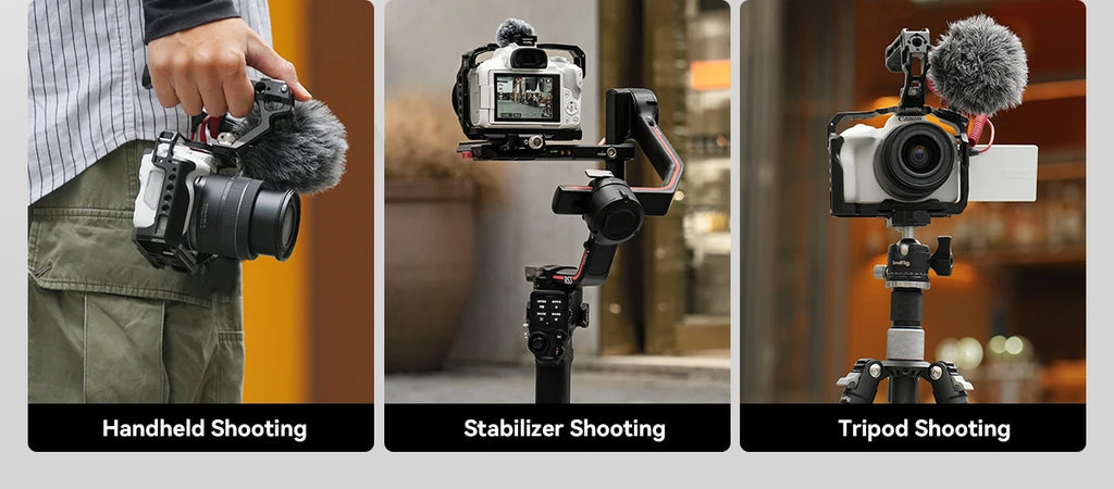 SmallRig Cage for Canon EOS R50 All-in-one Cage with 1/4"-20 Hole, ARRI 3/8"-16 Locating Hole, Cold Shoe Mount, NATO Rail