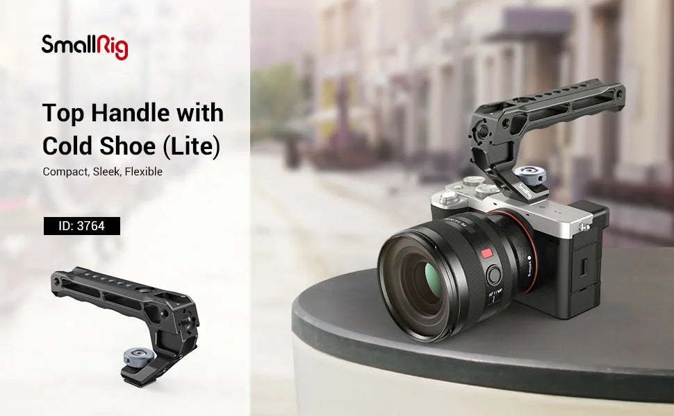 SmallRig NATO Top Handle Lite with Cold Shoe Portable Camera Handle for Shoot Fit for Sony for Canon for Nikon Camera Cage 3766
