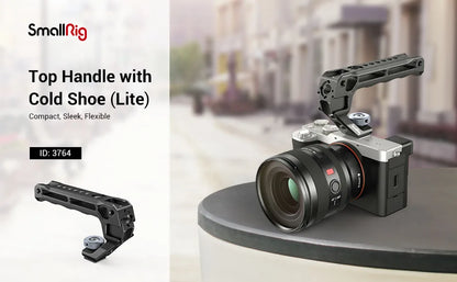 SmallRig NATO Top Handle Lite with Cold Shoe Portable Camera Handle for Shoot Fit for Sony for Canon for Nikon Camera Cage 3766