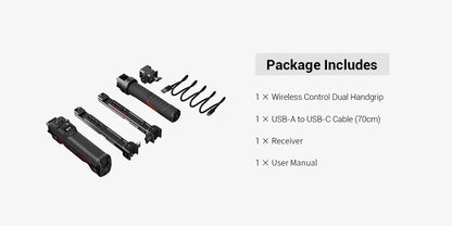 SmallRig Wireless Control Dual Handgrip for DJI RS 2 / RS 3 Pro /RS 4 / RS 4 Pro Free Controls Stabilizer Quick-Release Handgrip