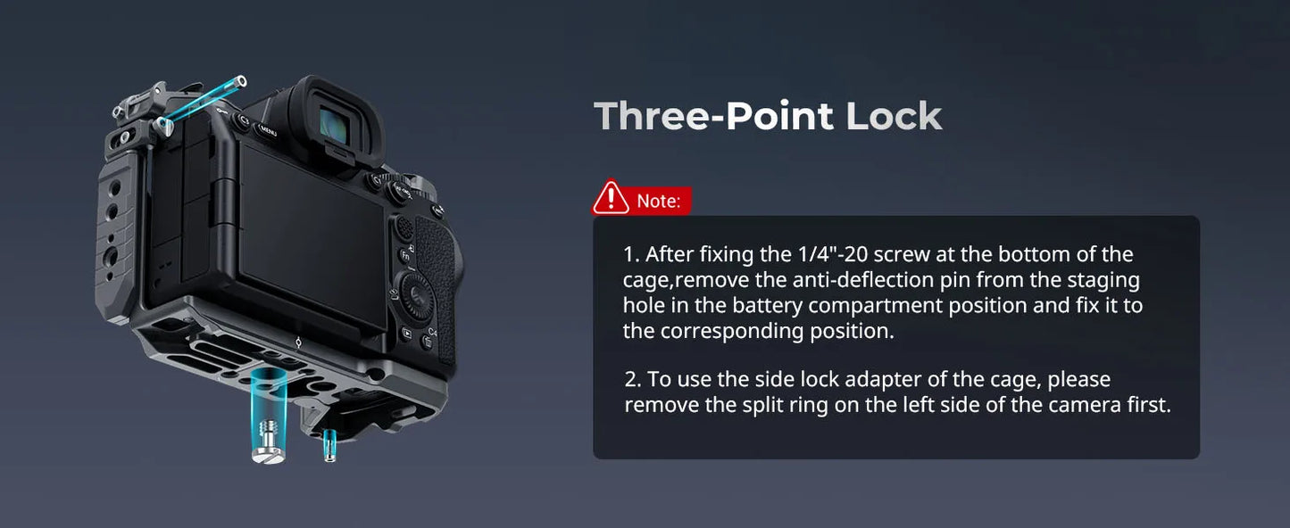 SmallRig α7 IV,α7S III,α7R V Camera Cage HawkLock Quick Release Advanced Cage Kit for Sony Alpha 7R V/ Alpha 7 IV/ Alpha 7S III