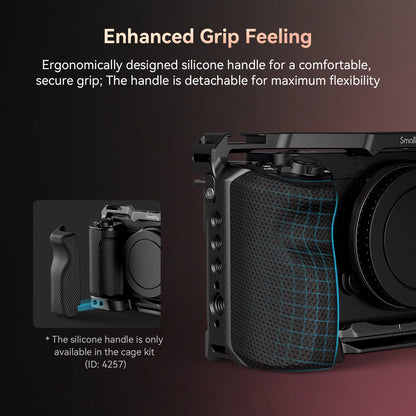 SmallRig ZV-E1 Cage Kit with Silicone Grip and Cable Clamp , Full Camera Cage Kit for Sony ZV-E1, Built-in Quick Release