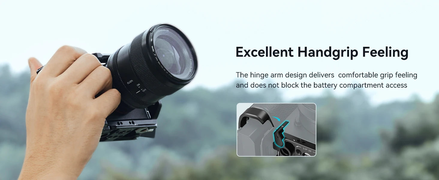 SmallRig Cage Kit for Sony Alpha 7 C II / Alpha 7 CR Full Cage with Cable Clamp with Quick-Release Plate for Sony A7C II