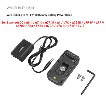 SmallRig NP-F Battery Advanced Adapter Mount Plate DC 7.4V 12V Dual Output USB-C Interface Bi-directional Input Output 36W 3168B