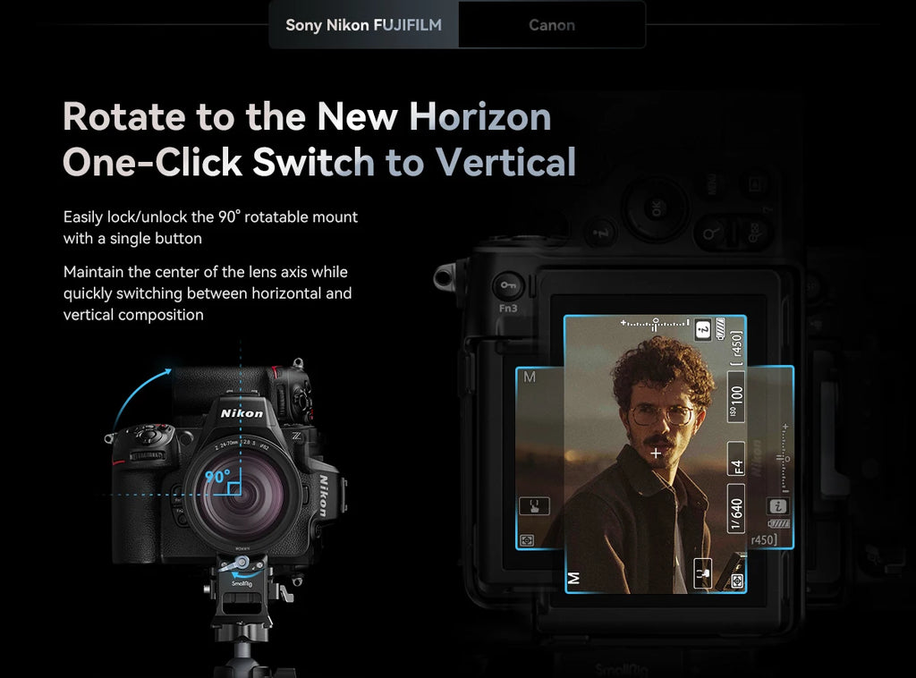 SmallRig Rotatable Plate Kit for Nikon