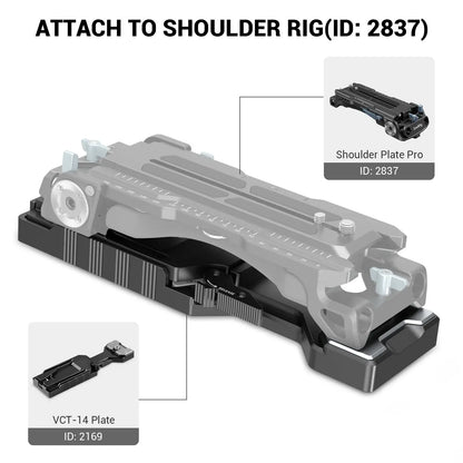 Smallrig VCT-14 Quick Release Tripod Plate With 1/4 3/8 Thread Holes for Camera Camcorder 2169