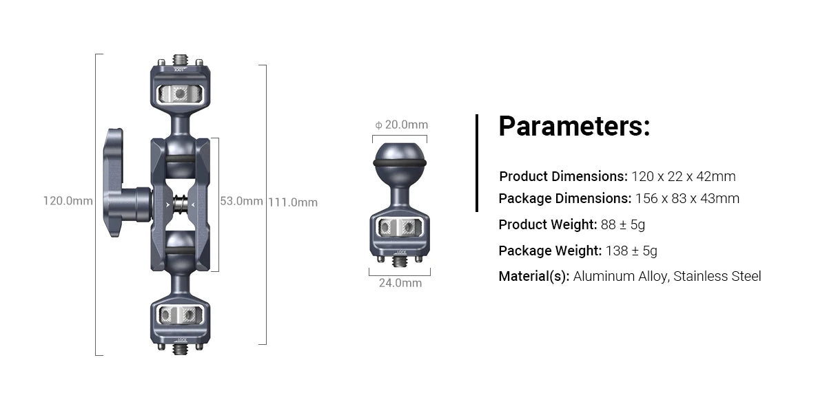 SmallRig Flexible Articulating Magic Arm with Dual Ballhead (3873)