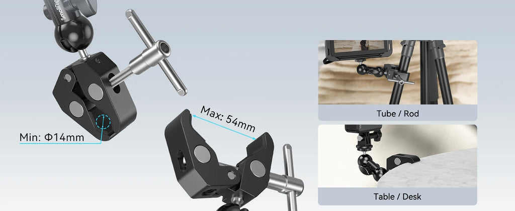 SmallRig Crab-Shaped Clamp Kit with Ballhead Magic Arm