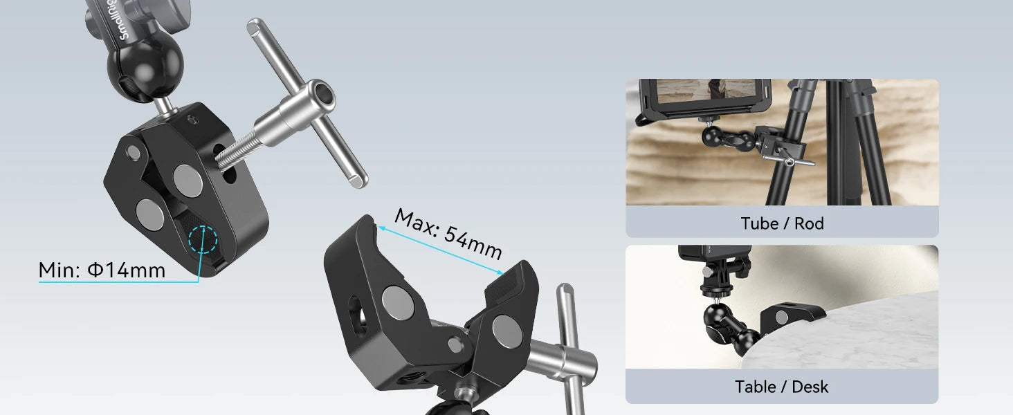 SmallRig Crab-Shaped Clamp Kit with Ballhead Magic Arm