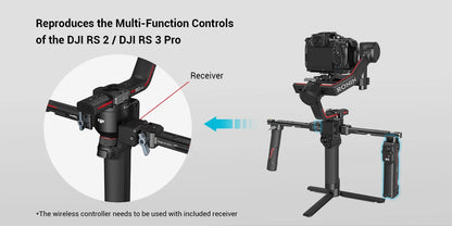 SmallRig Wireless Control Dual Handgrip for DJI RS 2 / RS 3 Pro /RS 4 / RS 4 Pro Free Controls Stabilizer Quick-Release Handgrip