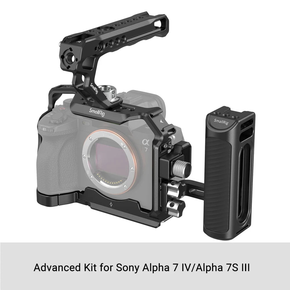 SmallRig Full Dslr for Sony A7 IV a7m4 Camera Cage Rig for Sony Alpha 7 IV/A7S III/A1/A7R  IV with Multi-Mounting Options Rigs