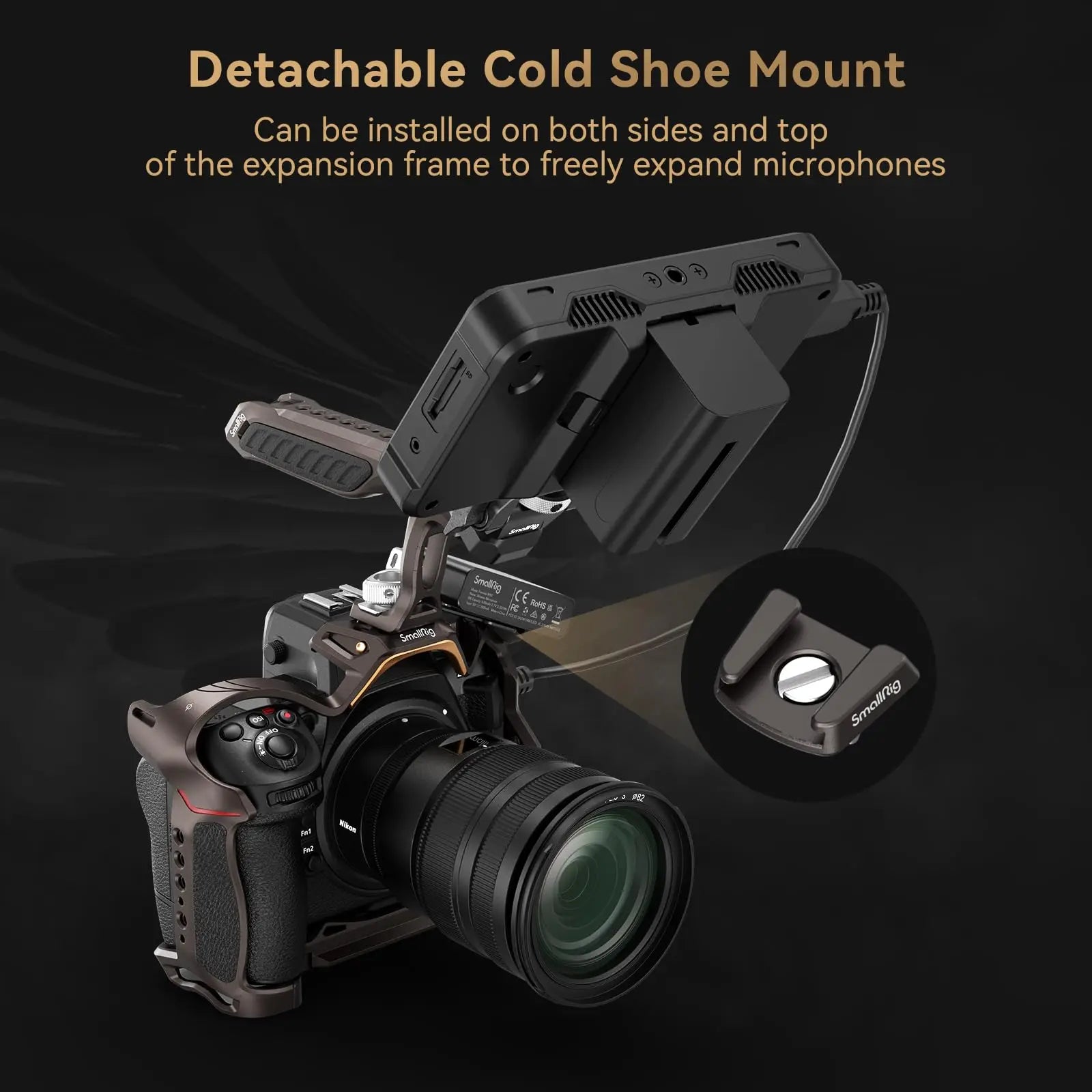 SmallRig New Design “Night Eagle” Cage for Nikon Z 8 with Detachable Cold Shoe Arca-Swiss Quick Release Plate for DJI RS 4316
