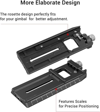 SmallRig Quick Release Plate for DJI RS 2/ RSC 2 / RS 3 / RS 3 Pro / RS 4 / RS 4 Pro Gimbal with Arca-Swiss Perfectly Match 3061