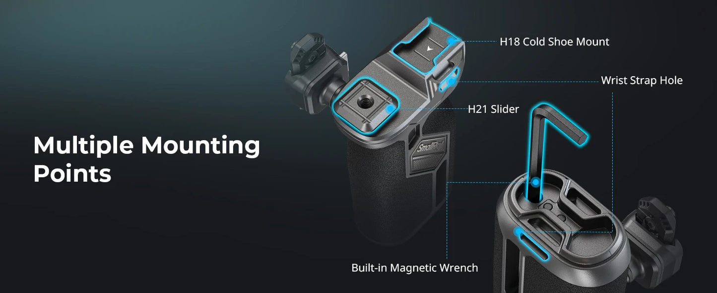 SmallRig HawkLock H21 Quick Release Rotating Side Handle Kit, Rotate 360° , Suit for H21 Quick Release Sliderl, Cages, Plates