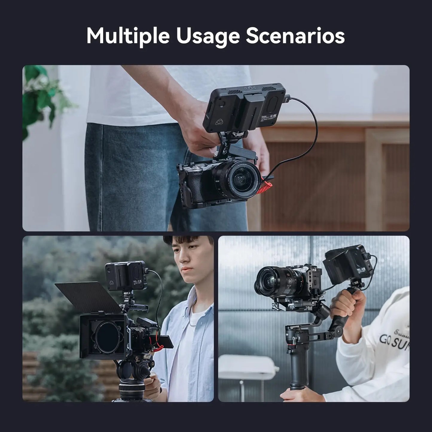 SmallRig Cage Kit for Sony Alpha 7 C II / Alpha 7 CR Full Cage with Cable Clamp with Quick-Release Plate for Sony A7C II