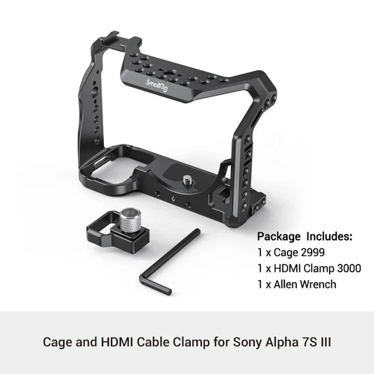 Smallrig A7S3 Camera Cage Rig A7SIII Form-fitting Cage for Sony Alpha 7S III Camera Cage A7siii Cage Rig Set 2999