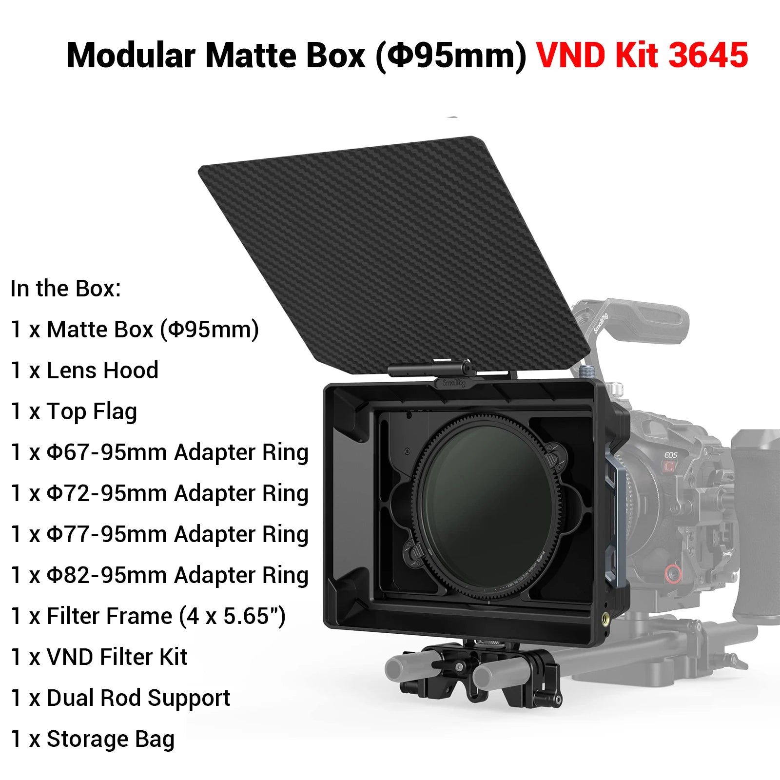 SMALLRIG Matte Box Star-Trail Lightweight Multifunctional Modular VND Kit