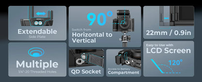 SmallRig L-Bracket for Sony Alpha 7C II / Alpha 7CR Arca Compatible Quickly Switch Side Plate Baseplate for Sony A7C II 4569