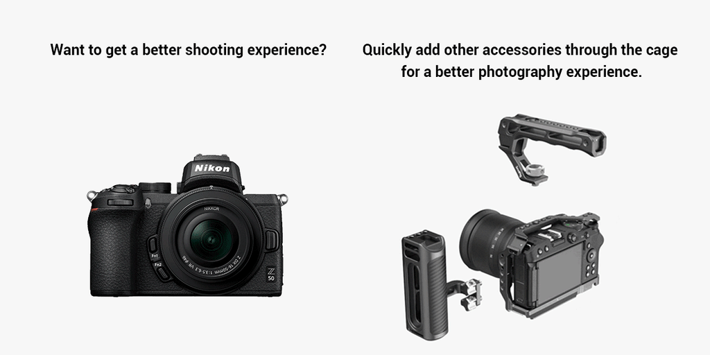 SmallRig Z 30 Cage for Nikon Z 30,Aluminum Alloy Cage with Cold Shoe Mount for Microphone and LED Light for Vlogging 3858