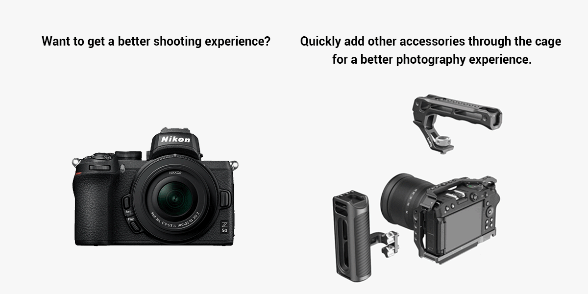 SmallRig Z 30 Cage for Nikon Z 30,Aluminum Alloy Cage with Cold Shoe Mount for Microphone and LED Light for Vlogging 3858