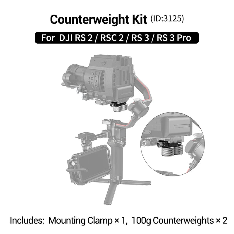 SmallRig Wireless Control Dual Handgrip for DJI RS 2 / RS 3 Pro /RS 4 / RS 4 Pro Free Controls Stabilizer Quick-Release Handgrip
