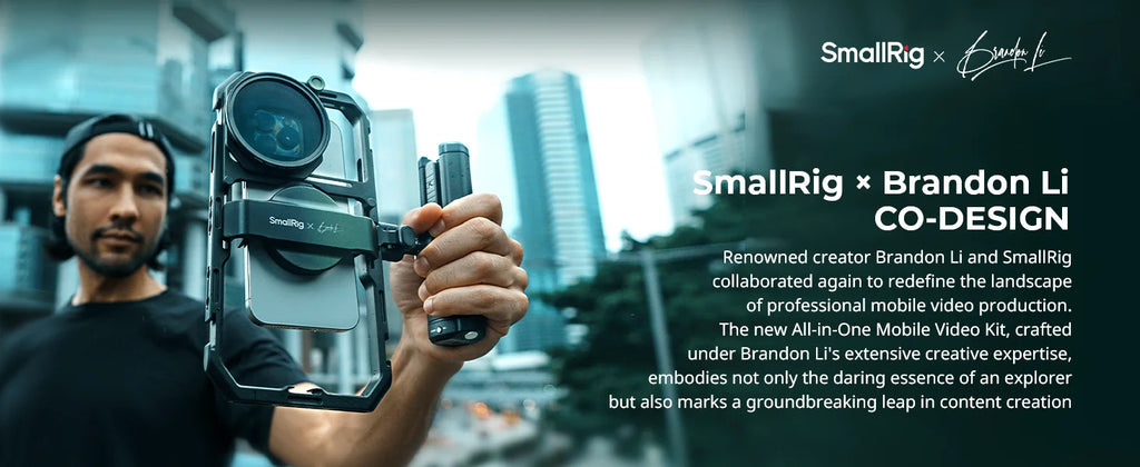 SmallRig x Brandon Li All-in-One Mobile Phone Video Kit Quick Release Cage Kit for iPhone 16 Pro / Pro Max Video Shooting 4596