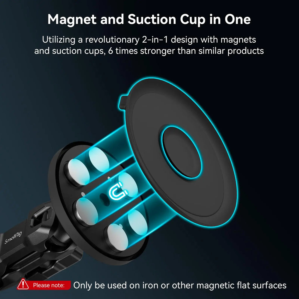 SmallRig Triple/Dual/Single Magnetic Suction Cup Mounting Support Kit for Action Camera Magic Arm Suction Cup