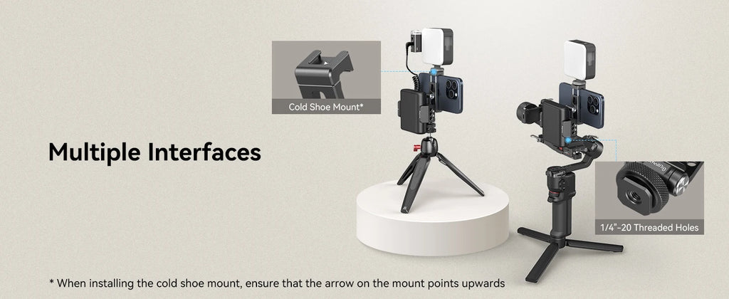 SmallRig Phone Support for DJI Stabilizers,Adjustment Phone Mount Adapter with 1/4"