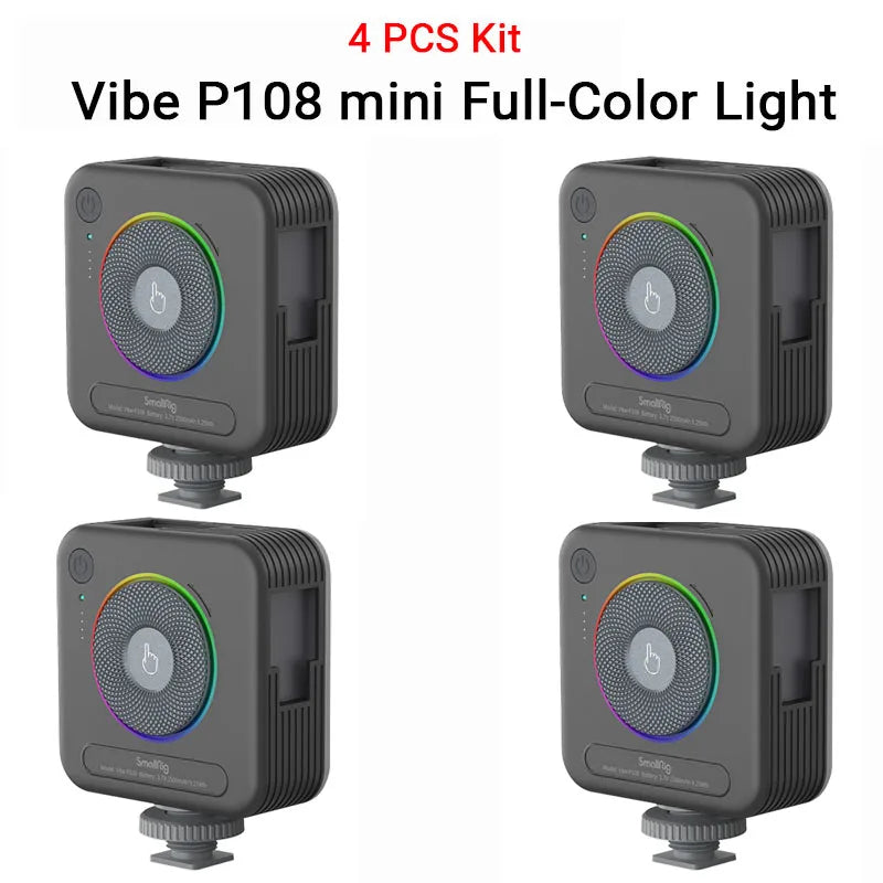 SmallRig Portable Vibe P108 RGB Video Light Smart Light 130mins long-lasting Pocket Size 108 LED Beads Floodlights 4055
