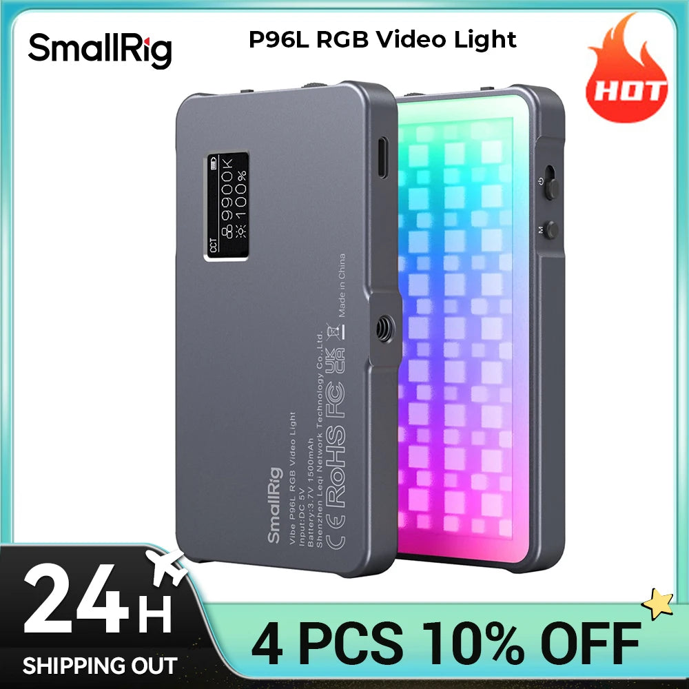 SmallRig P96L RGB Video Light, Portable LED Camera Light