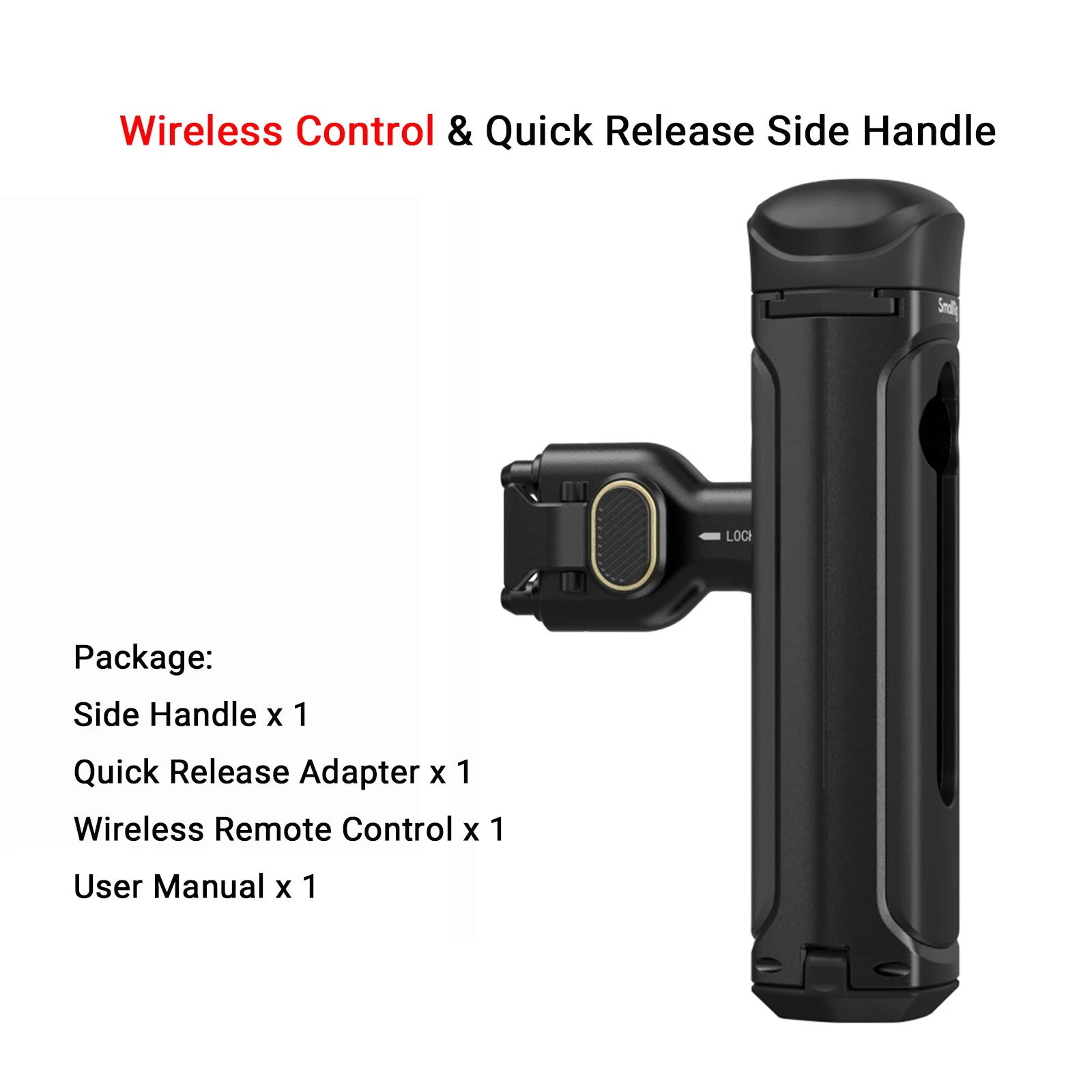 SmallRig Quick Release Side Handle for iPhone 15 Series Cage for Huawei for Samsung Cage for Universal Mobile Phone Cage 4299