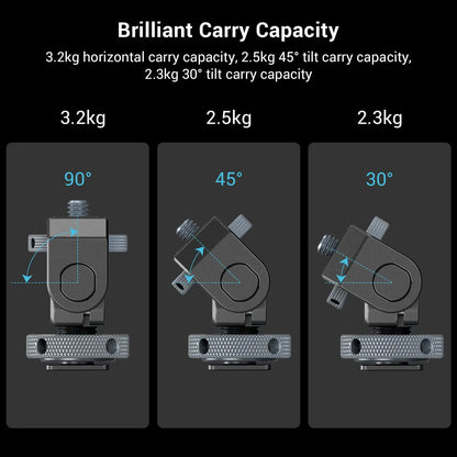 SmallRig Monitor Mount Lite with Cold Shoe Swivels 360° and tilts 180° Adjustable Built-in 1/4"-20 Threaded Hole for Magic Arm