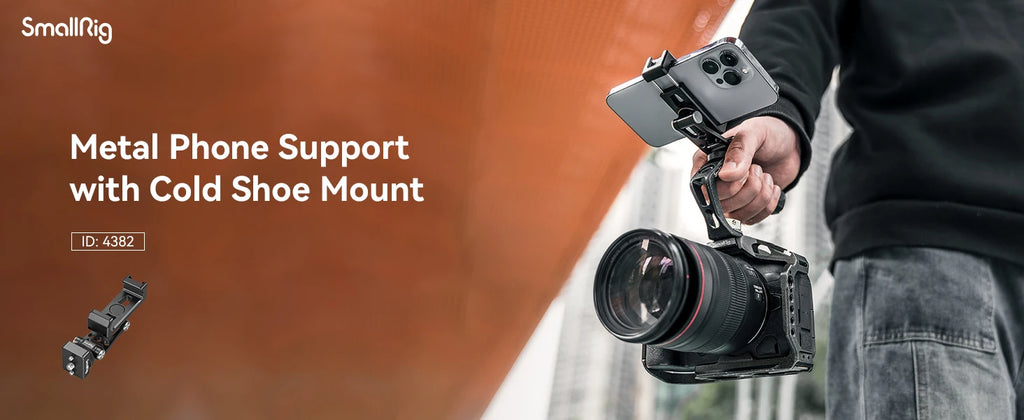 SmallRig Metal Phone Holder with Cold Shoe for 57-88mm