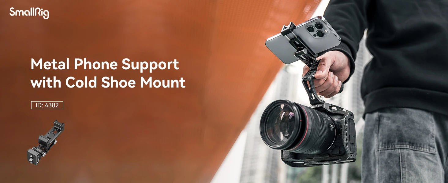 SmallRig Metal Phone Holder with Cold Shoe for 57-88mm