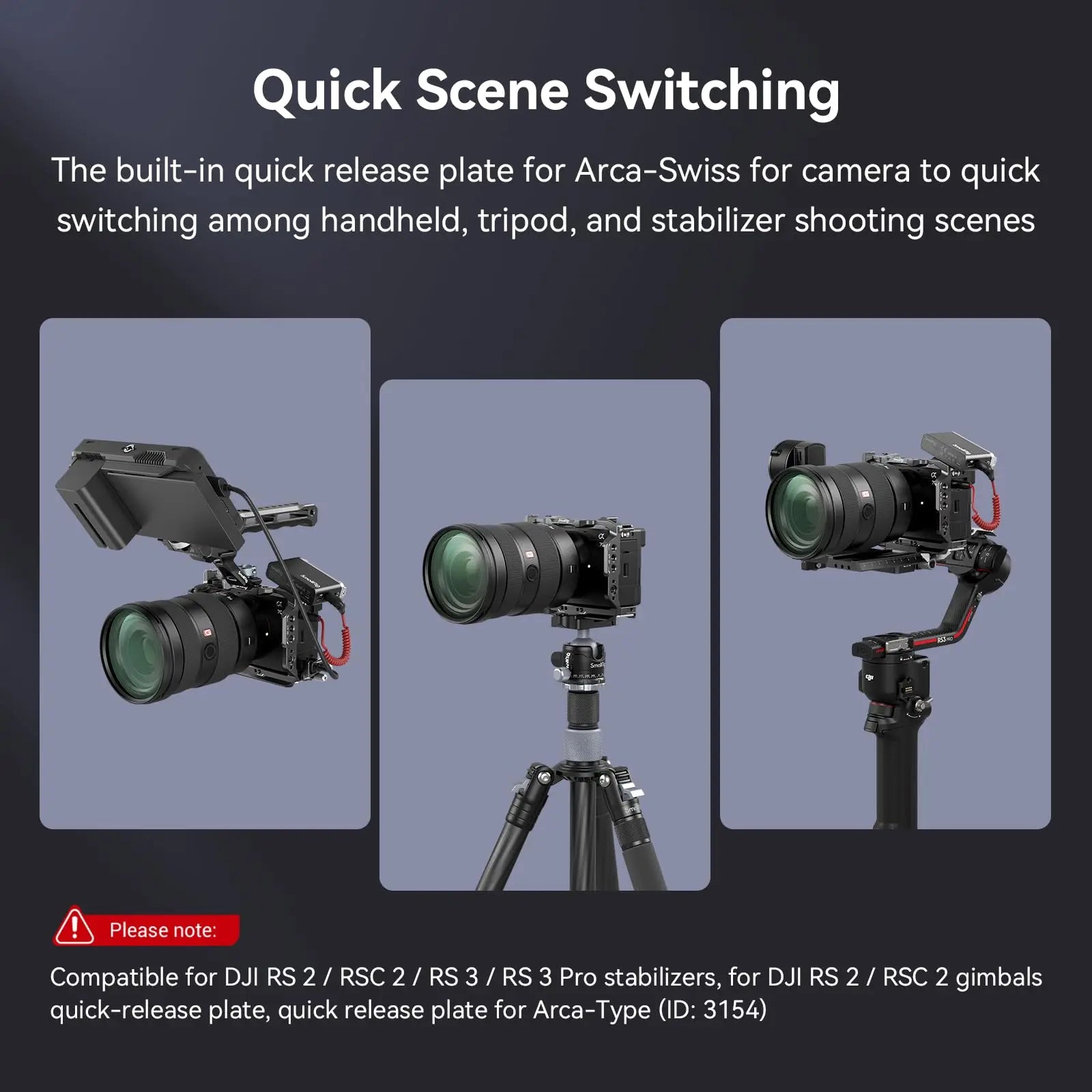 SmallRig Cage Kit for Sony Alpha 7 C II / Alpha 7 CR Full Cage with Cable Clamp with Quick-Release Plate for Sony A7C II