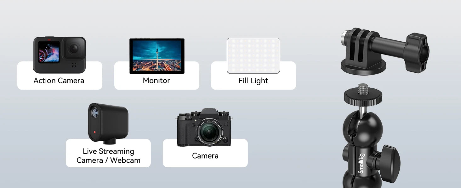 SmallRig Crab-Shaped Clamp Kit with Ballhead Magic Arm