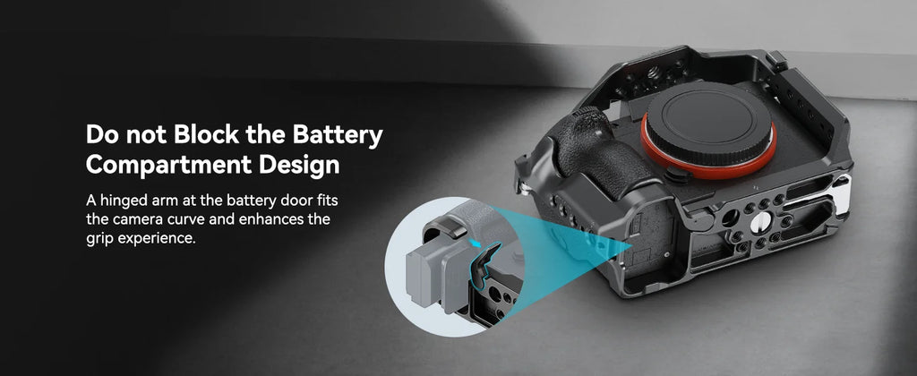 SmallRig Cage for Sony A7 III / A7R III, Aluminum Alloy Cage with Arca Quick Release Plate, Built-in Cold Shoe, NATO Rail 2087D