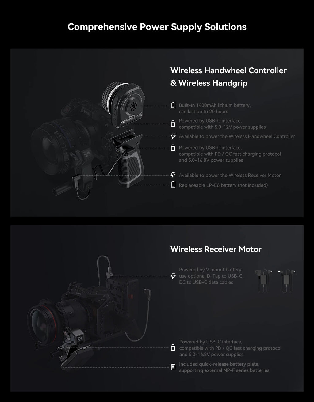 SmallRig MagicFIZ Wireless Follow Focus Handgrip Kit & Accesories