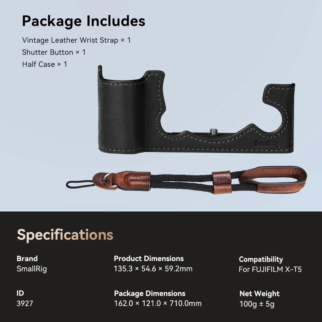 SmallRig Half Case / Wrist Strap Kit for FUJIFILM X-T5