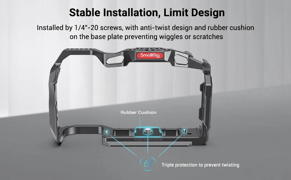 SmallRig Camera Cage for Canon EOS R5 R6 R5 C built-in Cold Shoe NATO Rail 1/4'' Arri Hole Camera Rig Video Set 2982B
