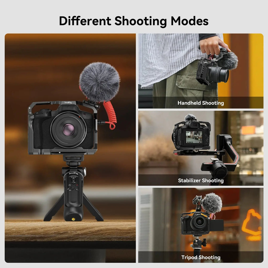 SmallRig Cage for Canon EOS R50 All-in-one Cage with 1/4"-20 Hole, ARRI 3/8"-16 Locating Hole, Cold Shoe Mount, NATO Rail