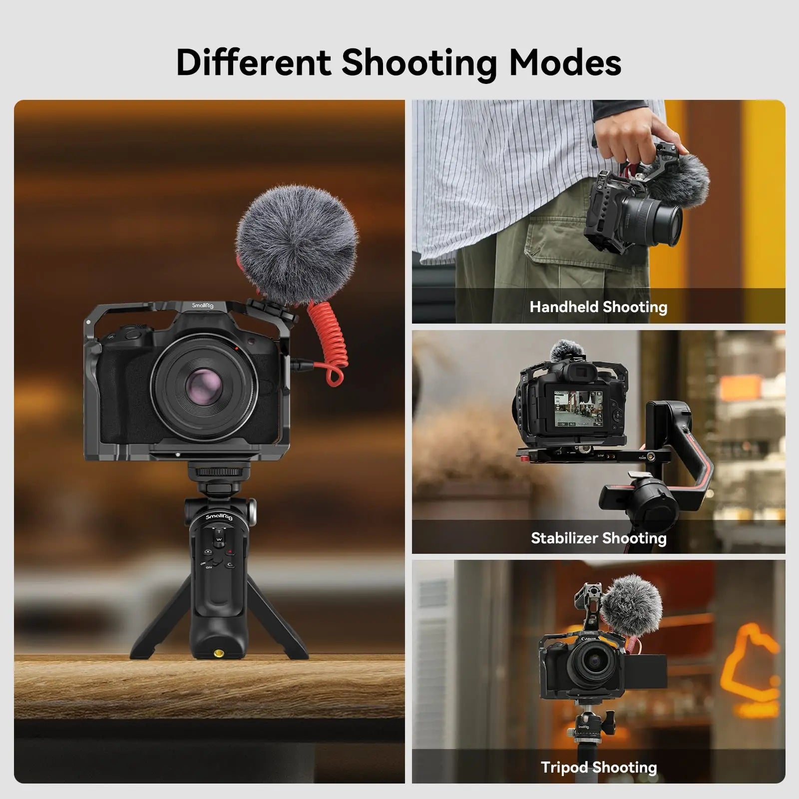 SmallRig Cage for Canon EOS R50 All-in-one Cage with 1/4"-20 Hole, ARRI 3/8"-16 Locating Hole, Cold Shoe Mount, NATO Rail