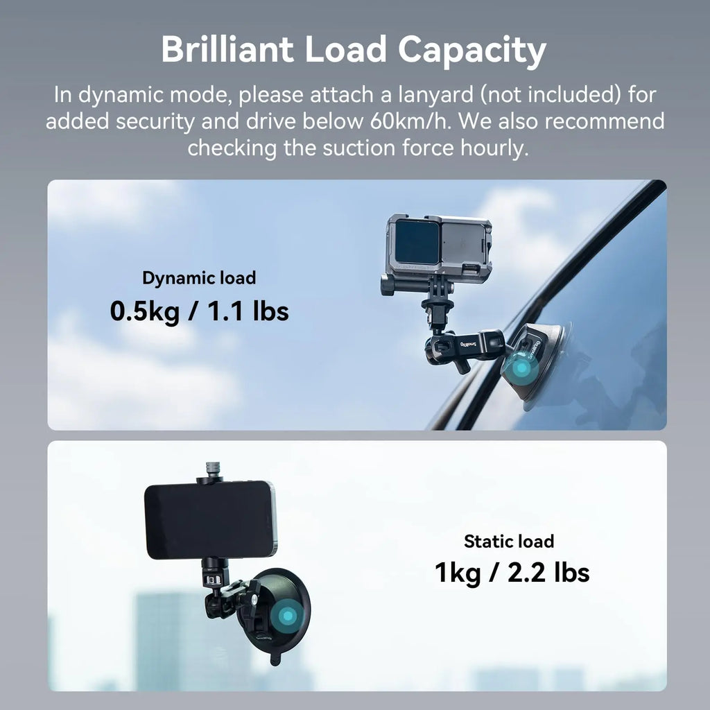 SmallRig Portable Suction Cup Mount Support for Smartphones / Action Cameras