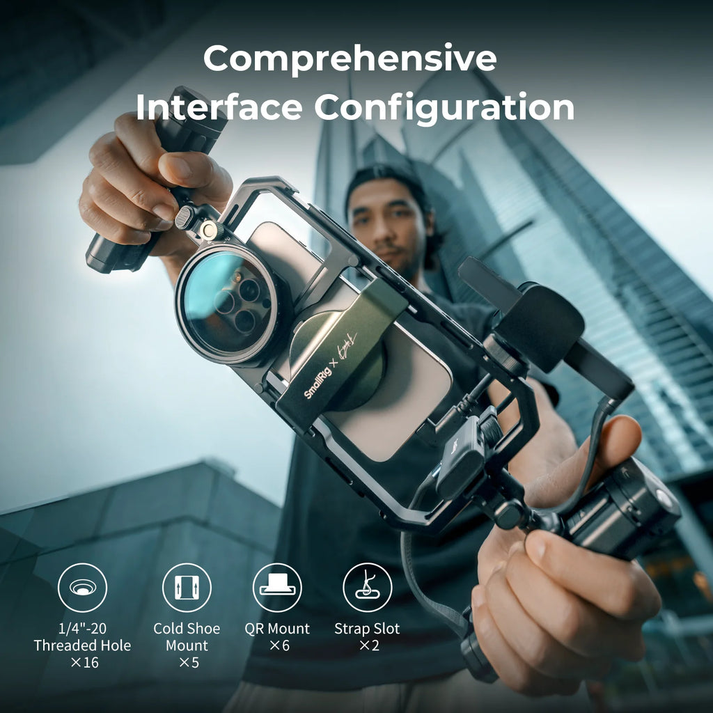 SmallRig x Brandon Li All-in-One Mobile Phone Video Kit Quick Release Cage Kit for iPhone 16 Pro / Pro Max Video Shooting 4596