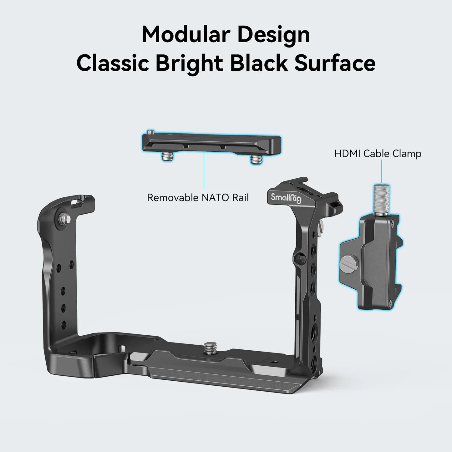 SmallRig Cage for Sony FX30 FX3, with Nato Rail Cable Clamp Cold Shoe, FX30 Camera Cage Compatible with Original XLR Handle-4183