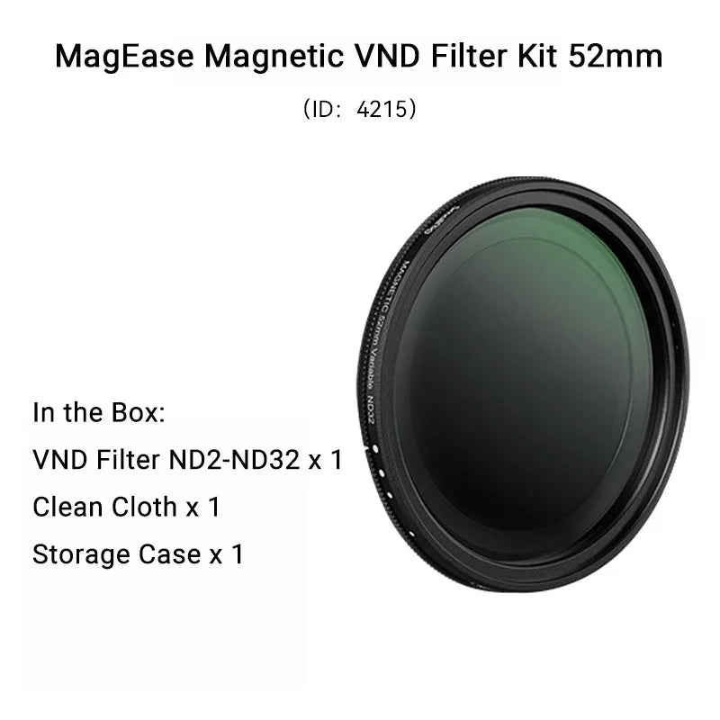 SmallRig 2-in-1 52mm Magnetic Filter Adapter Ring / Phone Stand for iPhone, Foldable Compact and Portable 4219