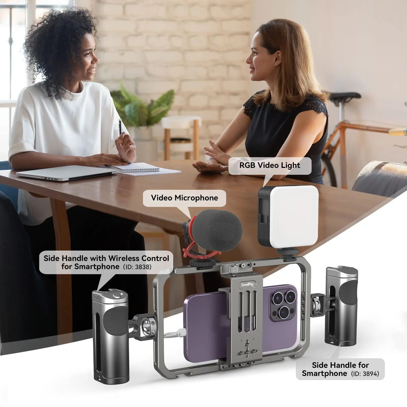 SmallRig Universal Mobile Phone Cage Smartphone Video Rig Filmmaking Vlogging Case