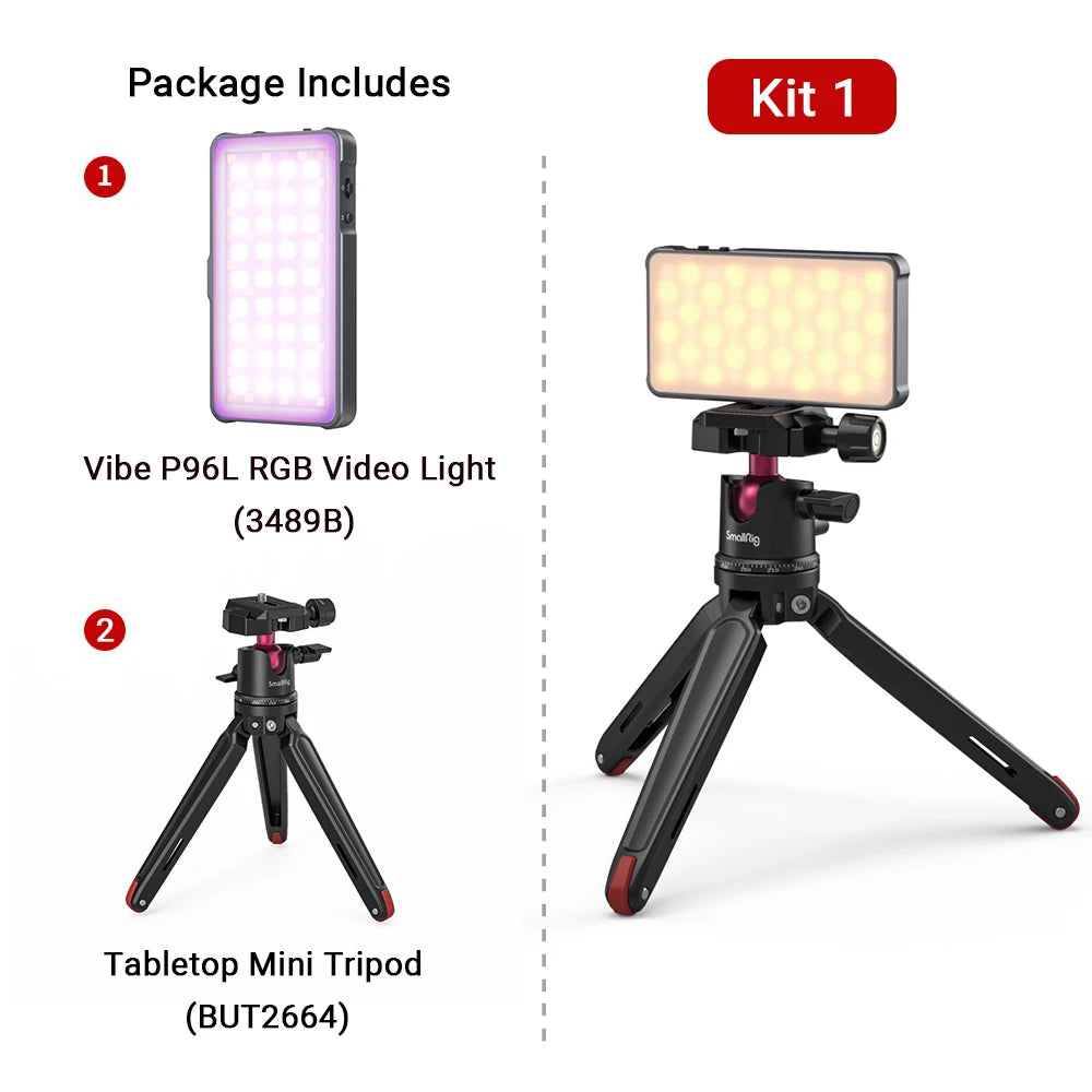 SmallRig P96L RGB Video Light, Portable LED Camera Light