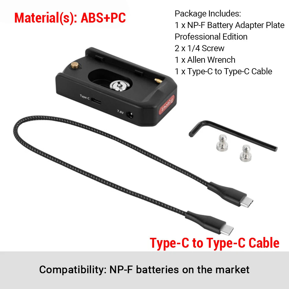 SmallRig NP-F Battery Adapter Plate Professional Edition for Sony for BMPCC 4K/6K Camera And Mirrorless Cameras