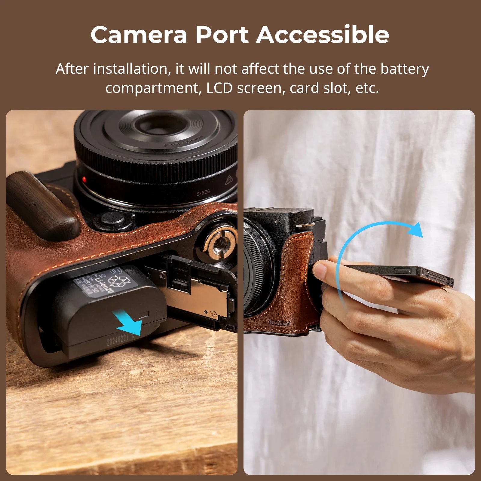 SmallRig Leather Half Case for Panasonic LUMIX S9 4703